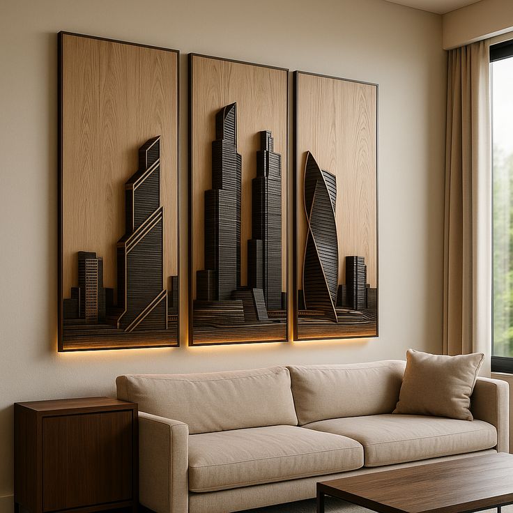 Own the Skyline: Architectural 3D City Wall Art for the Powerfully Refined Living Space