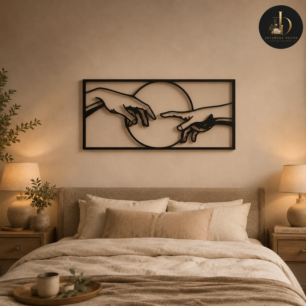 The Touch Hands Panel Wall Art