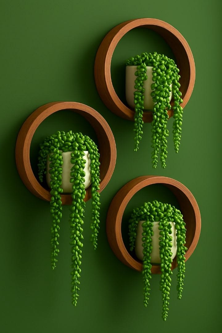 Bring Nature to Your Walls, One Circle at a Time: Handcrafted Round Wooden Wall Planters for the Beautifully Styled Home