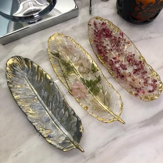 Where Luxury Meets Nature: Handcrafted Resin Feather Trays for the Beautifully Styled Home