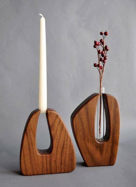 Where the Soul of the Forest Meets the Art of the Table: Handcrafted Solid Walnut Arch Candleholder and Stem Vase Set for the Beautifully Grounded Home