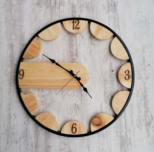 Where Natural Wood Meets Modern Design: Handcrafted Rustic Wood Slice Wall Clock for the Warmly Considered Contemporary Home