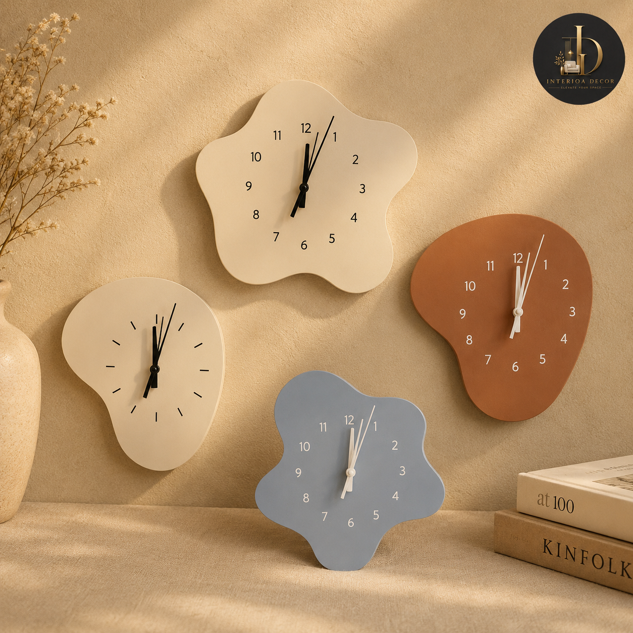 Organic Shape Minimalist Wall Clock