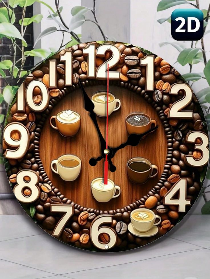 Wake Up Your Walls with Cafe Charm: Coffee-Inspired Decorative Wall Clock
