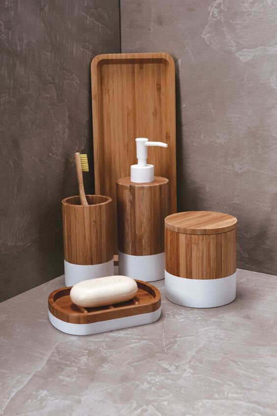 Elevate Your Daily Ritual: The Natural Luxury of Bamboo &amp; White — A Complete Bathroom Accessory Set