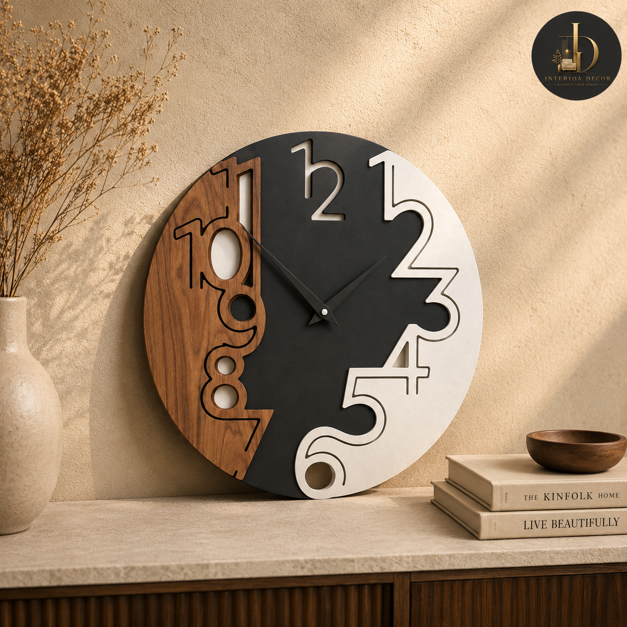 Tri-Tone Designer Wall Clock