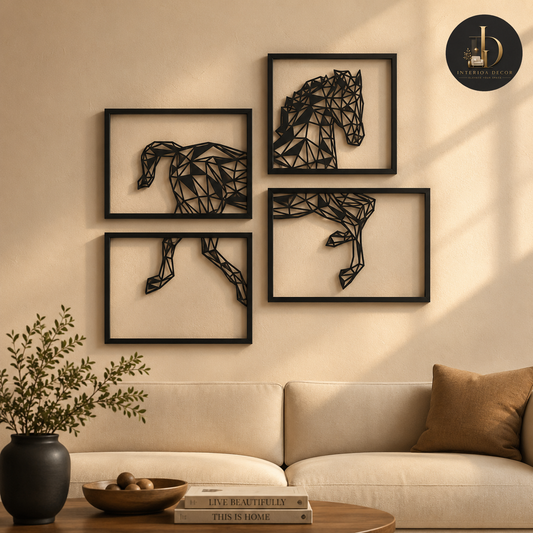 Geometric Horse Wall Art Set