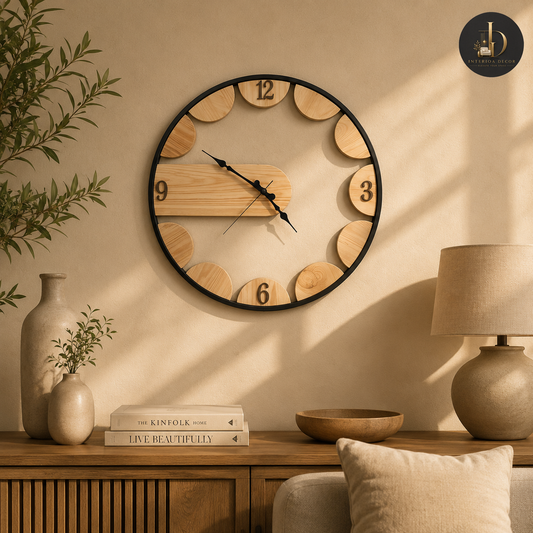 Natural Wood Slice Wall Clock