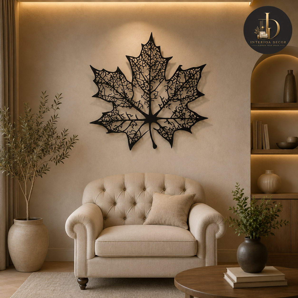 Large Maple Leaf Metal Wall Art