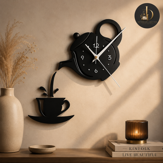 Pouring Teapot Wall Clock