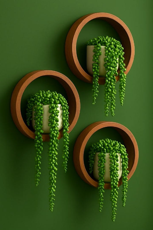Bring Nature to Your Walls, One Circle at a Time: Handcrafted Round Wooden Wall Planters for the Beautifully Styled Home