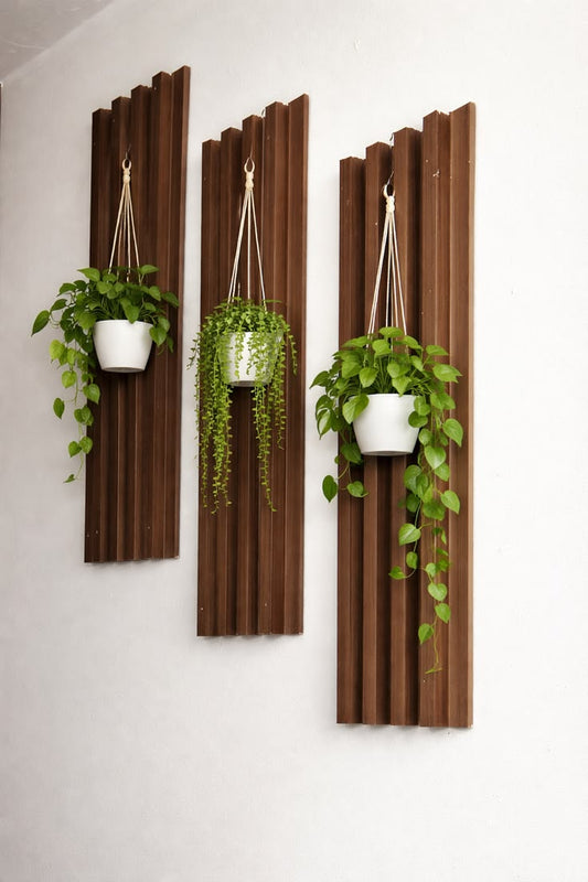 Elevate Your Walls with Nature-Inspired Elegance: Modern Wooden Hanging Planters for Stylish Contemporary Homes